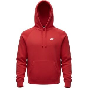 Nike Sportswear Club Fleece Pullover Hoodie Red BV2654-657 Mens Medium